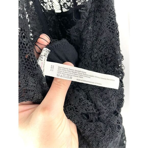 Intimately Free People She's Got It Lace Back Buttons Slip Dress Black XS - Picture 13 of 16